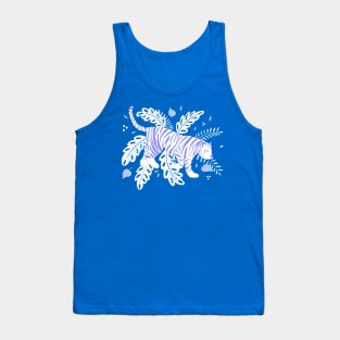 White and blue tiger in the jungle Tank Top